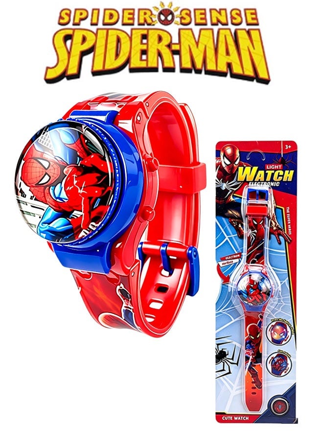 SPIDERMAN Cartoon Spider-Man kids' watch, kids' watch toy, kids' digital watch, flip cartoon watch suitable for children - Image 2