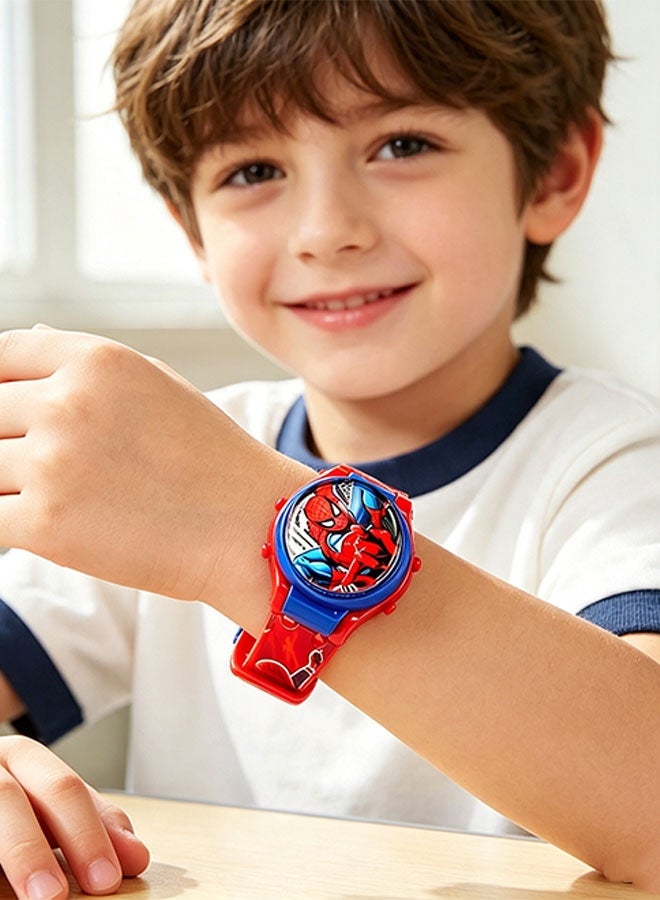 SPIDERMAN Cartoon Spider-Man kids' watch, kids' watch toy, kids' digital watch, flip cartoon watch suitable for children - Image 4