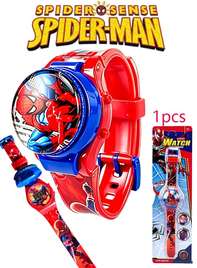 SPIDERMAN Cartoon Spider-Man kids' watch, kids' watch toy, kids' digital watch, flip cartoon watch suitable for children - Image 1