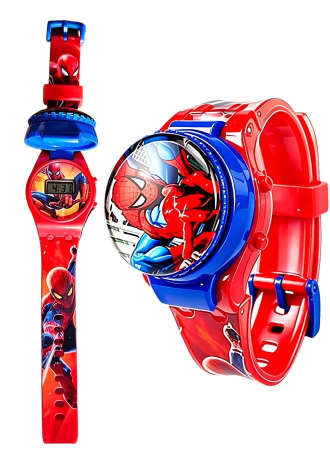 SPIDERMAN Cartoon Spider-Man kids' watch, kids' watch toy, kids' digital watch, flip cartoon watch suitable for children - Image 3