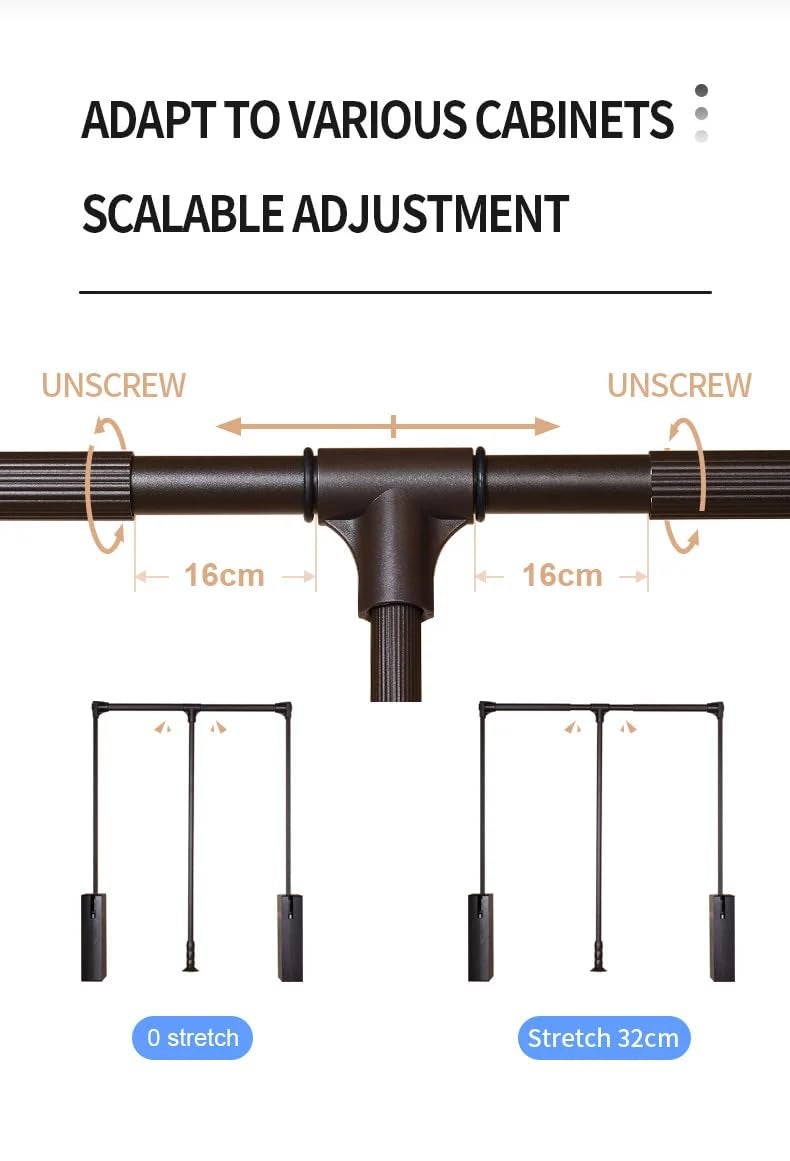 Yugam Durable Aluminium Alloy Pull-down Closet Rod Wardrobe Lift Rail cloth lifter - Image 3