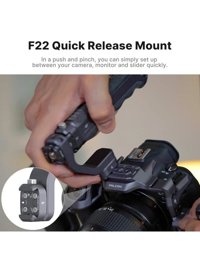 UURIG FALCAM F22 Camera Top Handle Quick Release Quick Release System Camera Video Shooting Accessories Filming, Detachable Handle Grip Sling Mode Camera Monopod - Image 2