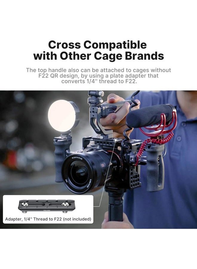 UURIG FALCAM F22 Camera Top Handle Quick Release Quick Release System Camera Video Shooting Accessories Filming, Detachable Handle Grip Sling Mode Camera Monopod - Image 3