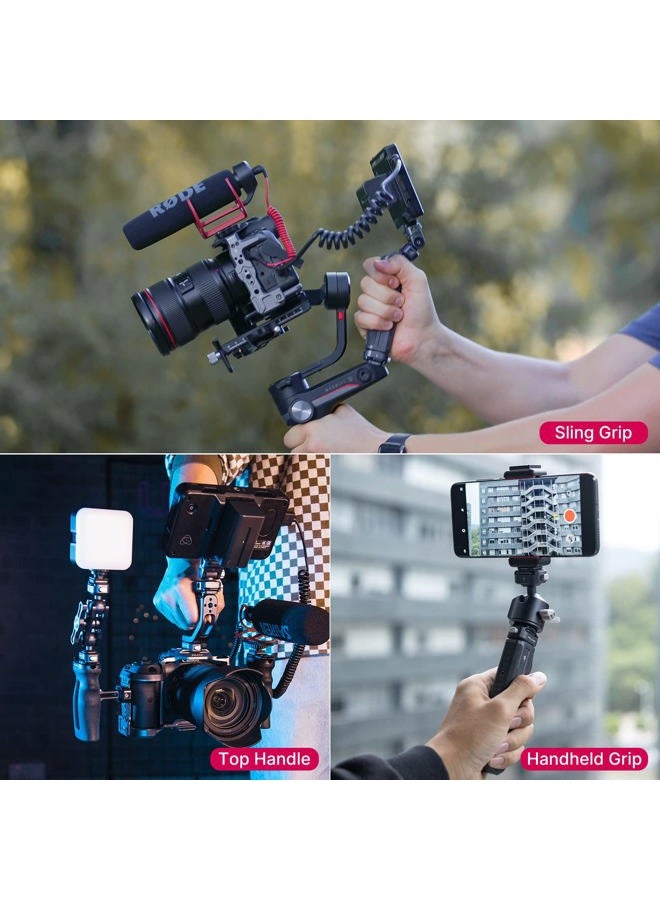 UURIG FALCAM F22 Camera Top Handle Quick Release Quick Release System Camera Video Shooting Accessories Filming, Detachable Handle Grip Sling Mode Camera Monopod - Image 5
