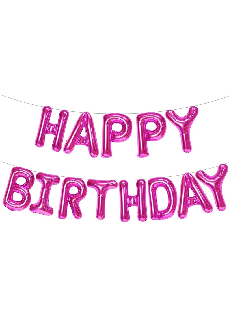 KATCHON Pink Happy Birthday Balloons Banner for Birthday Party Decoration  - Image 1