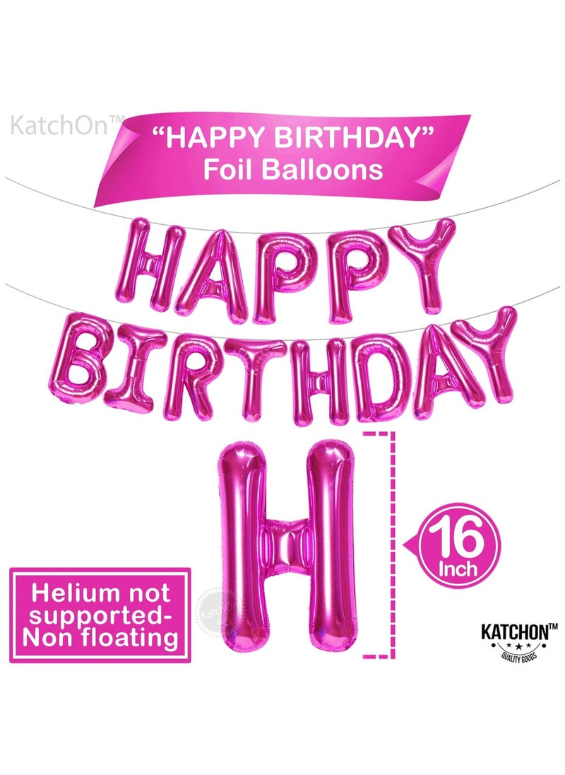 KATCHON Pink Happy Birthday Balloons Banner for Birthday Party Decoration  - Image 2