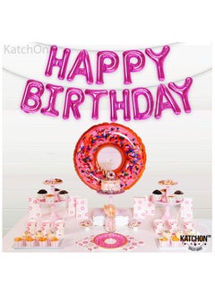KATCHON Pink Happy Birthday Balloons Banner for Birthday Party Decoration  - Image 4