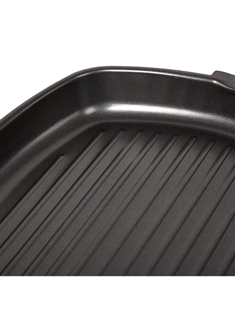 مقلاة شواء مربعة قابلة للطي بمقبض خشبي غير لاصق - Image 4