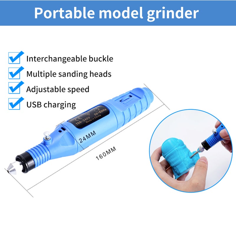 3D Printer Model Cleaning Tool Engraving Knife Carving Kit Including Wood Carving Tools Deburring Scraper Filaments Knife Clean Up Kit Polishing Strip Hot Air Machine and More - Image 3
