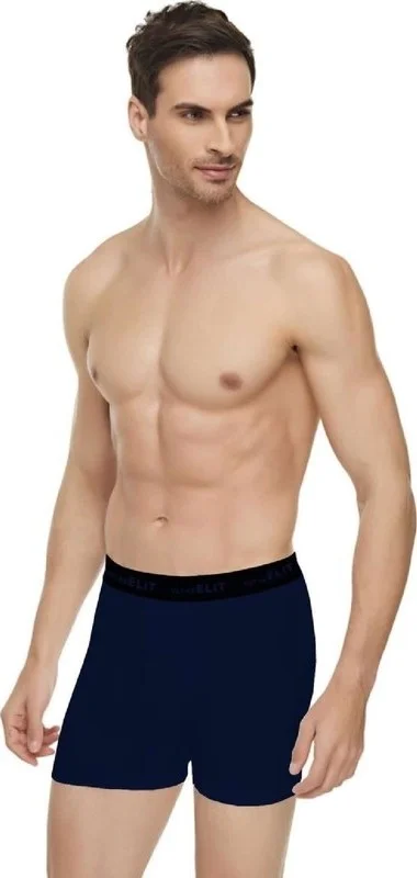 Tutku Elit Passion Elite ELT1252 Elite Modal Elastane Sports Boxer 3 Pieces Navy Blue