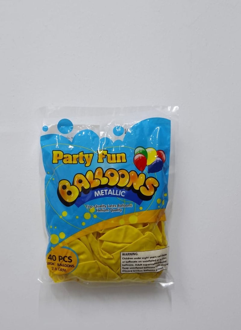 بارتي فن بالون حفلة المرح أصفر 40 قطعة
