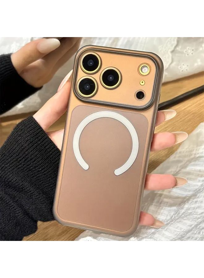 Translucent Orange Magnetic Wireless Charging Case for iPhone 17 Air Shockproof - Image 5