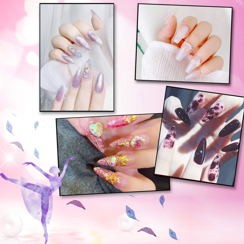 FEBSNOW 1000 PCS French Coffin Ballerina Nail Tips Acrylic Nails Artificial Half False Flake Nail Tips 10 sizes with Clear Plastic Cases for Nail Salon Nail Shop DIY Nail Art Ballerina Nails - Image 5