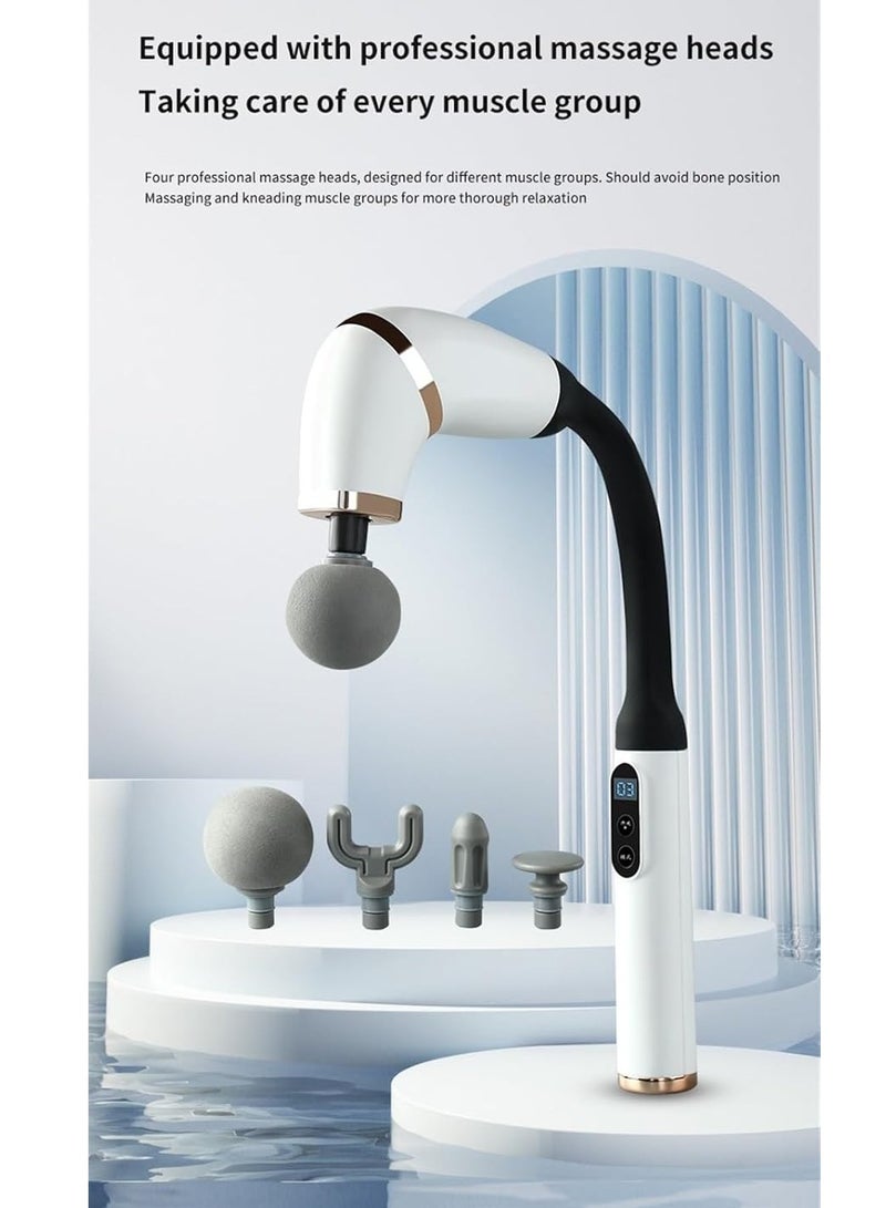 JAJEEK Massage Gun with Extended Handle – Revolutionary U-Shaped Back Massager for Pain Relief, Deep Tissue Body Massager for Neck, Shoulders & Legs – Powerful, Adjustable Speed, Ergonomic, Portable Design for Muscle Recovery and Stress Relief - Image 4