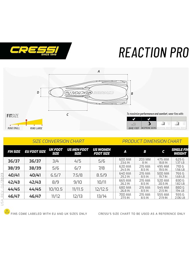 Cressi Reaction Pro Fins Fins - Image 5