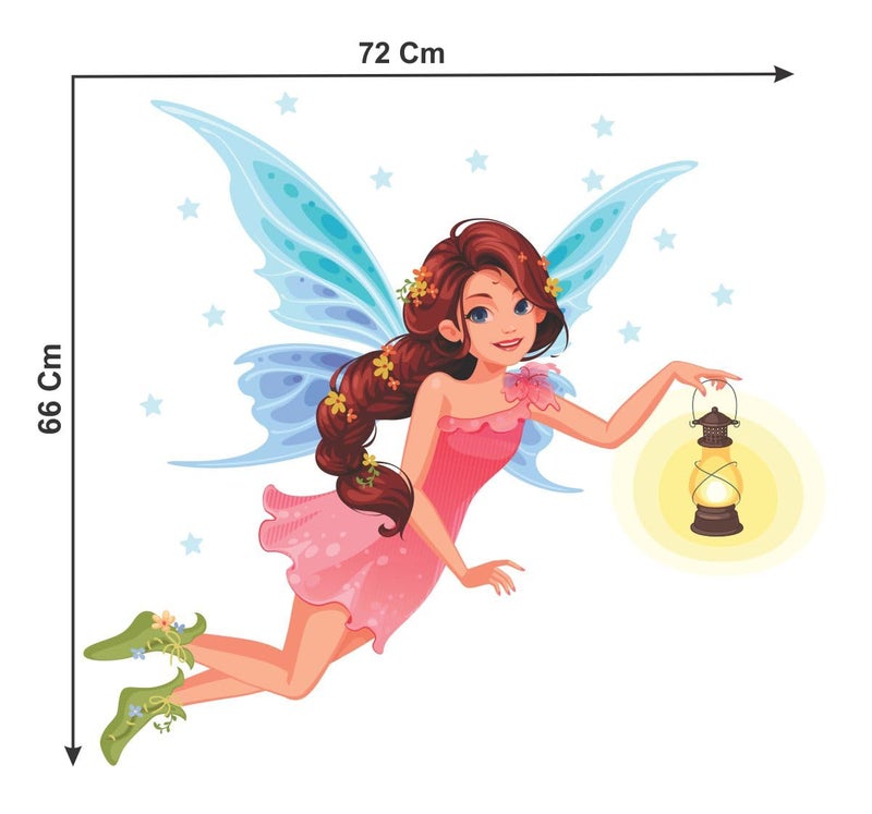 DecorVilla Decor Villa™ 3D Fairy Big Size Wall Sticker just Peel &Stick New Modern Art & Trendy Wall Stickers for Home Decoration, Living Room,Office,Bedroom Prayer Room etc (DVHMS1625L) - Image 2