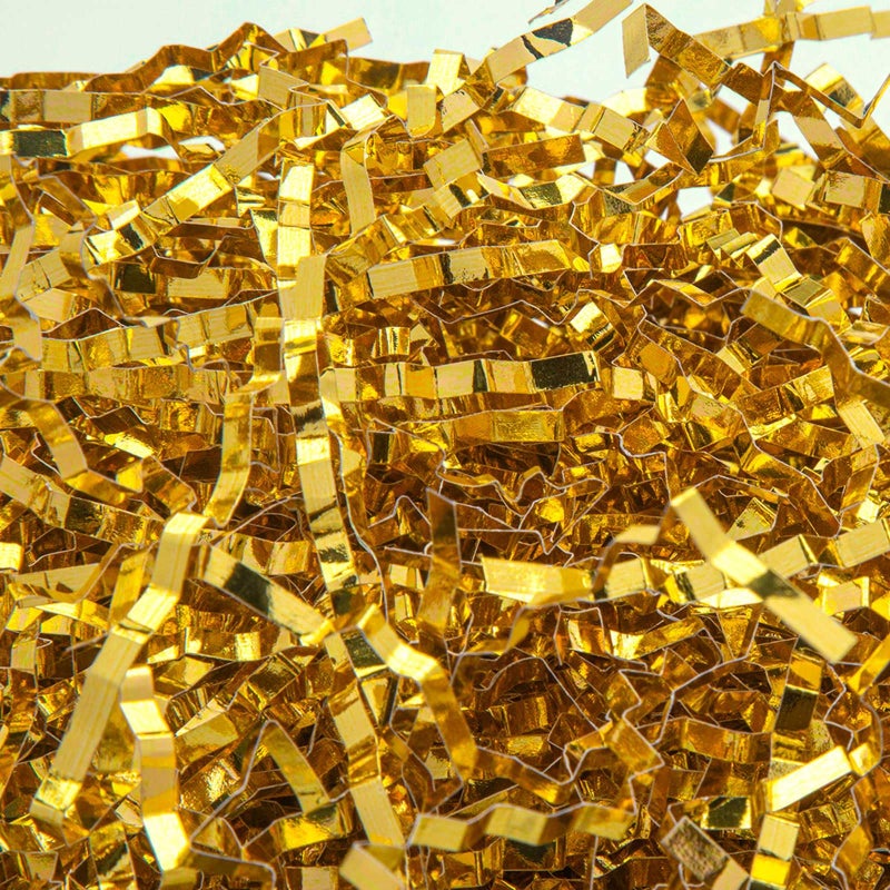 Caleihd 150g Shredded Paper Filler Crinkle Cut Paper Grass For Gift Boxes Easter Baskets Gift Wrapping Basket Filling Gold