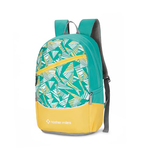 Nasher Miles Botany Polyester Laptop Backpack 39L with Rain cover Ideal for College, School, Office, Travel | Men, Women, Boys, Girls (Yellow) - Image 1