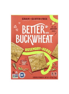 Better with Buckwheat Better with Buckwheat, Buckwheat Crackers, Rosemary & Herbs, 4.25 oz (120 g)  - Image 1