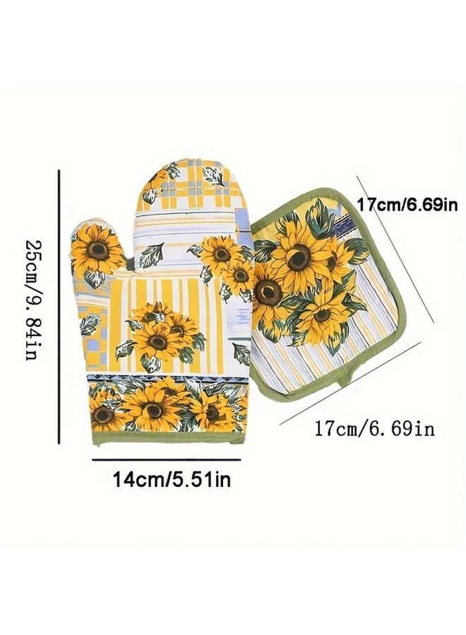 2pcs Chef Color Kitchen Gloves Dishwasher Washable Comfortable Polyester Hand Guard - Image 4