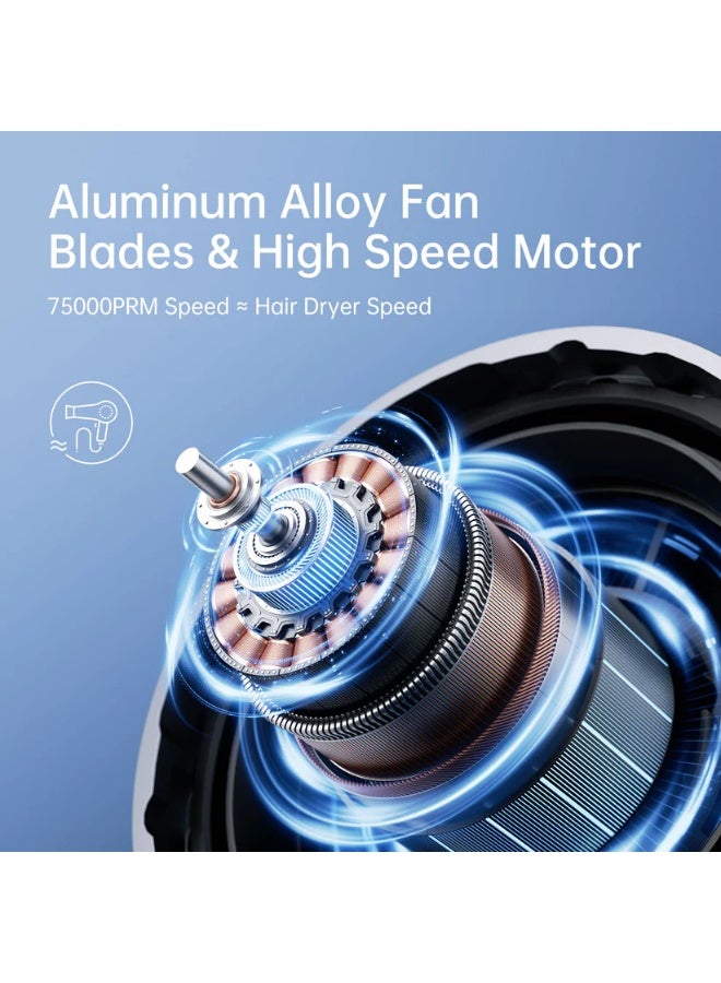 جيسيو لايف مروحة يد جيسولايف ألترا1، بطارية 9000 مللي أمبير/ساعة - رمادي غامق - Image 2