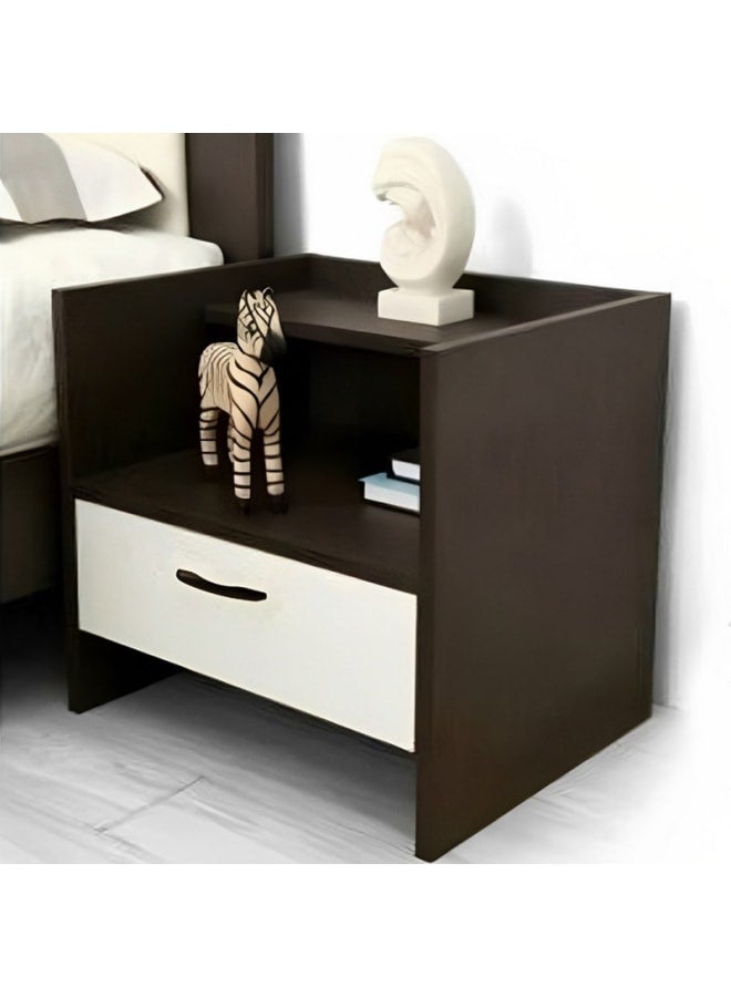 ريترو كومود مودرن 45 سم – بني×أبيض - Image 1