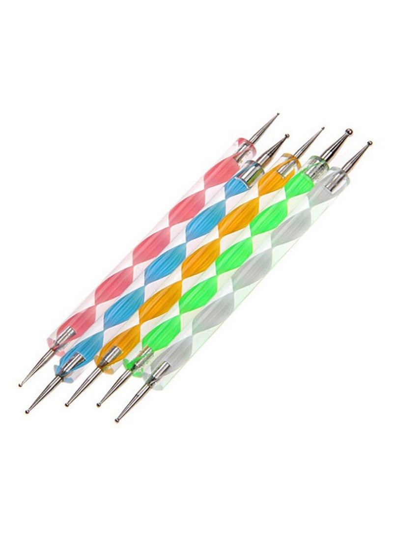 NIBEMINENT 5-Piece Nail Art Design Pen Set Multicolour - Image 1