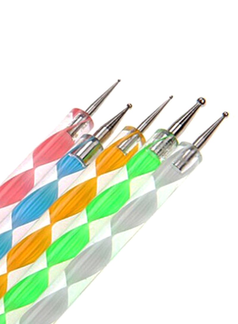 NIBEMINENT 5-Piece Nail Art Design Pen Set Multicolour - Image 2