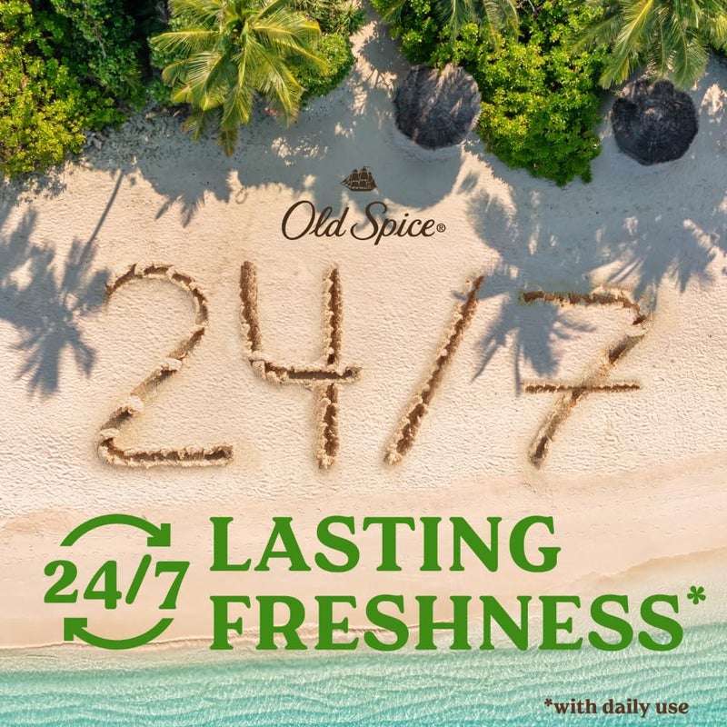 Old Spice Aluminum Free Deodorant for Men, 24/7 Lasting Freshness & Long Lasting Scent, 24/7 Sweat & Odor Protection, Fiji with Palm Tree + Coconut Scent, 3.0 oz - Image 3