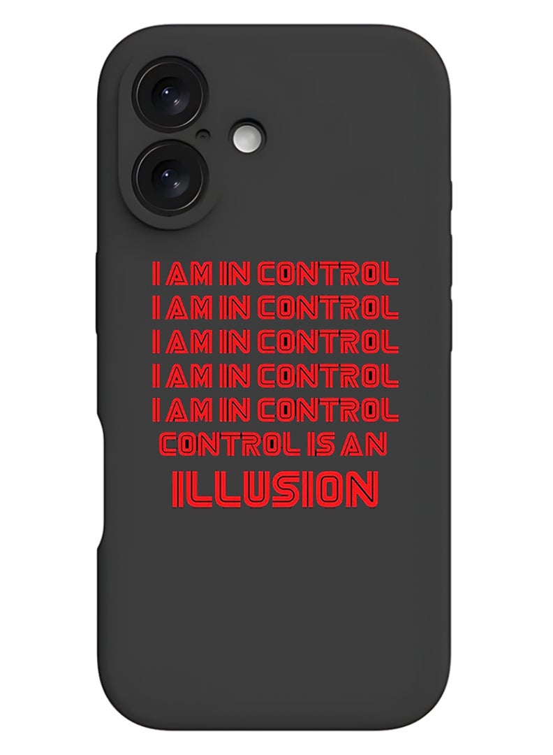 Theodor Protective Slim Fit Case Liquid Silicone Cover with Full Body Protection Anti-Scratch Shockproof Case For Apple iPhone 17 (Black) Control - Image 1