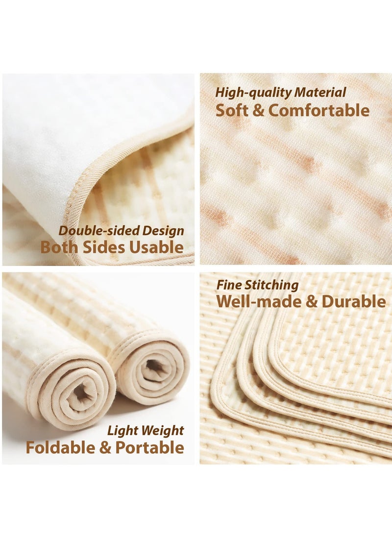 Mr. Penda Waterproof Bed Pad, 4 Layer Incontinence Pad with 100% Cotton Surface, 50x70cm Washable Mattress Protector for Babies, Toddlers, and Adults, ColoredStripes  - Image 5