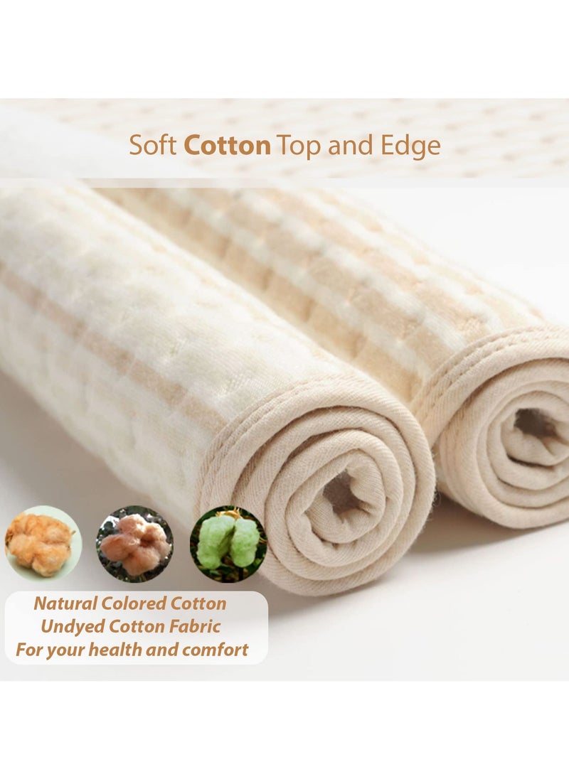 Mr. Penda Waterproof Bed Pad, 4 Layer Incontinence Pad with 100% Cotton Surface, 50x70cm Washable Mattress Protector for Babies, Toddlers, and Adults, ColoredStripes  - Image 3