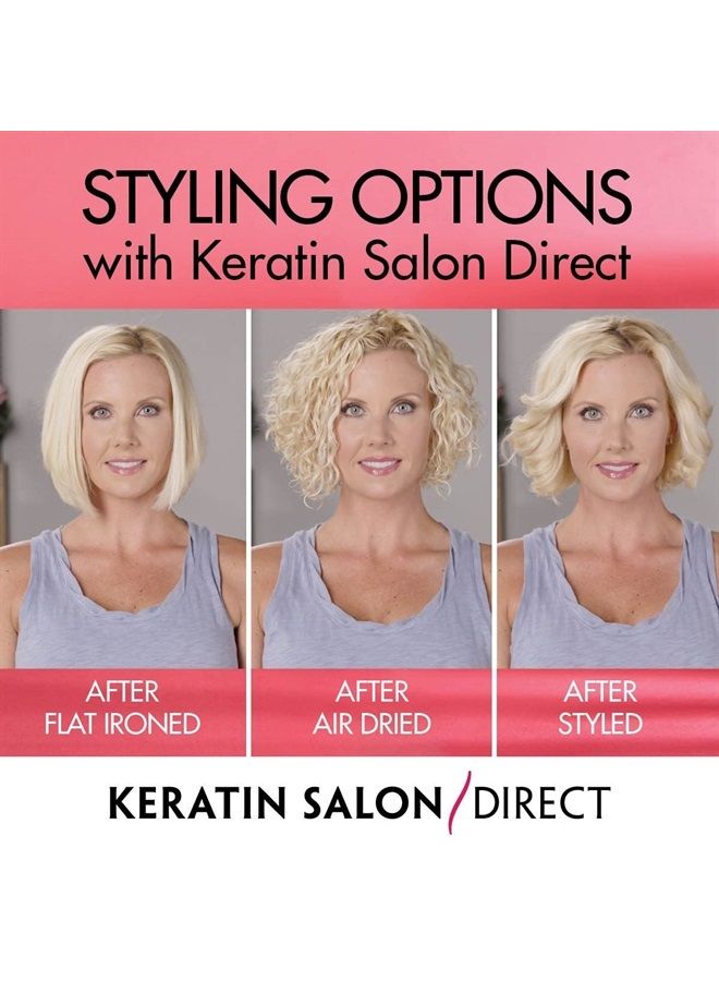 Keratin Salon Direct علاج الشعر بالكيراتين، 4 أونصة | التحكم في التجعد، خالٍ من الفورمالديهايد، جودة الصالون، علاج تنعيم الشعر، طويل الأمد، علاج الشعر بالكيراتين (عبوة واحدة) - Image 5