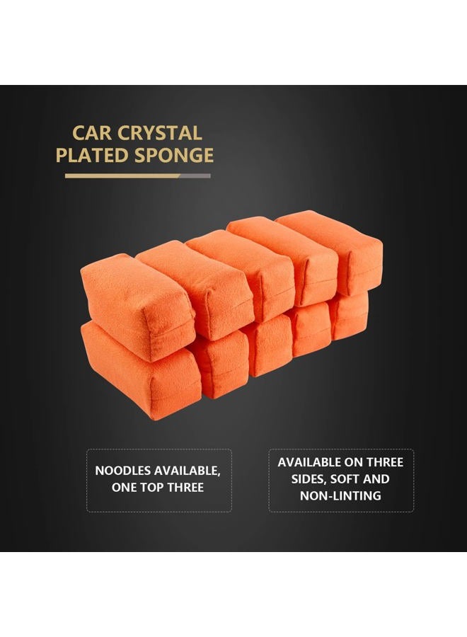 SPTA Microfiber Applicator Pad, Car Detailing Suede Sponge Applicator, 10pcs Coating Sponge Pads for Cars, Ceramic Spray Coating, Applying Wax, Sealants & Other Conditioners - Image 5