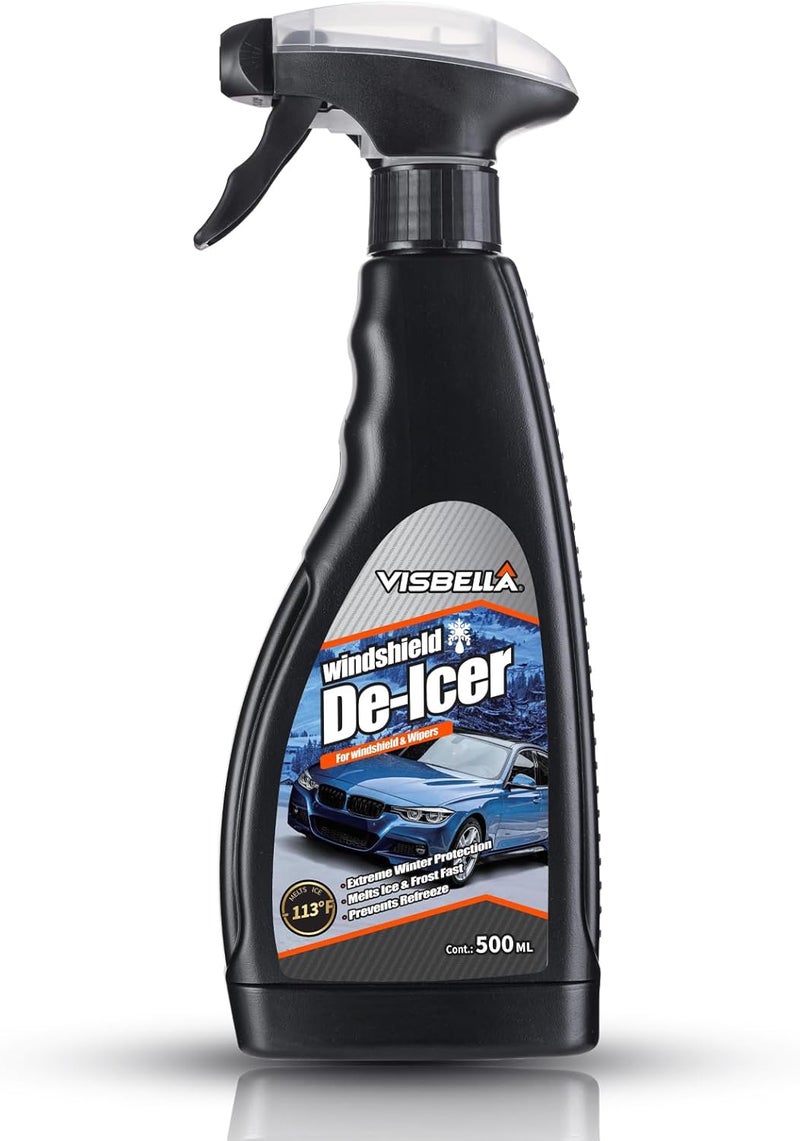 Visbella De-Icer Spray for Windshield & Wipers Extreme Winter Protection Melts Ice & Frost Fast Prevents Refreeze (-113℉, 16.9 Fl.Oz.) - Image 1