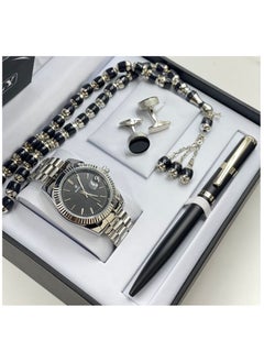 Rivoly Men's stainless steel set consisting of a watch, a rosary, a pen and cufflinks  - Image 1