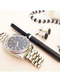 Rivoly Men's stainless steel set consisting of a watch, a rosary, a pen and cufflinks  - Image 2