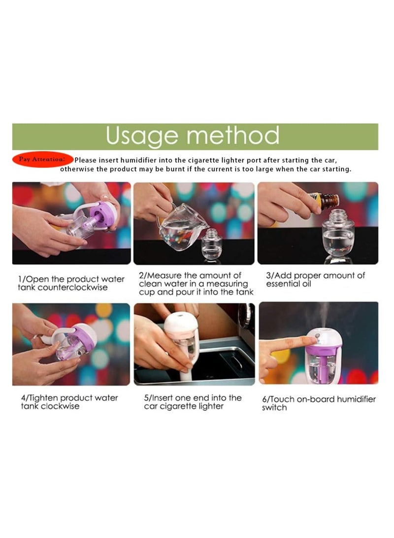 DIGI CORE Car Air Humidifier Diffuser Ultrasonic Aroma Mist Purifier Car Air Freshener - Image 5