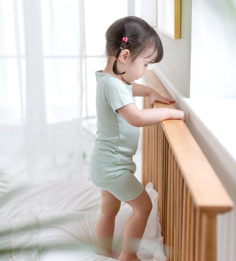 AVAUMA Newborn Baby Little Boys Girls Snug-Fit Pajamas Summer Short Sets Pjs Kids Clothes (M/Mint) - Image 5