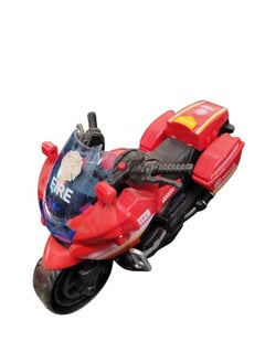 die cast Fire Rescue Motorcycle,Pull Back Motorcycle Toy, 1:12 Motorcycle Model for Kids,Pull Back Motorcycle - Emergency Vehicle Design Toys (Red & Black)  - Image 3