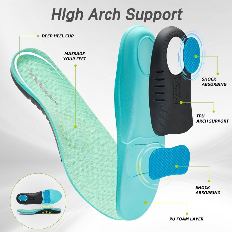 OrthoComfoot Women's Orthopedic Slip-On Loafers Slippers Shoes: Slip-On Walking Shoes with Arch Support, Chousion Slippers for Achilles Tendonitis Grey Green Size 8.5 - Image 5