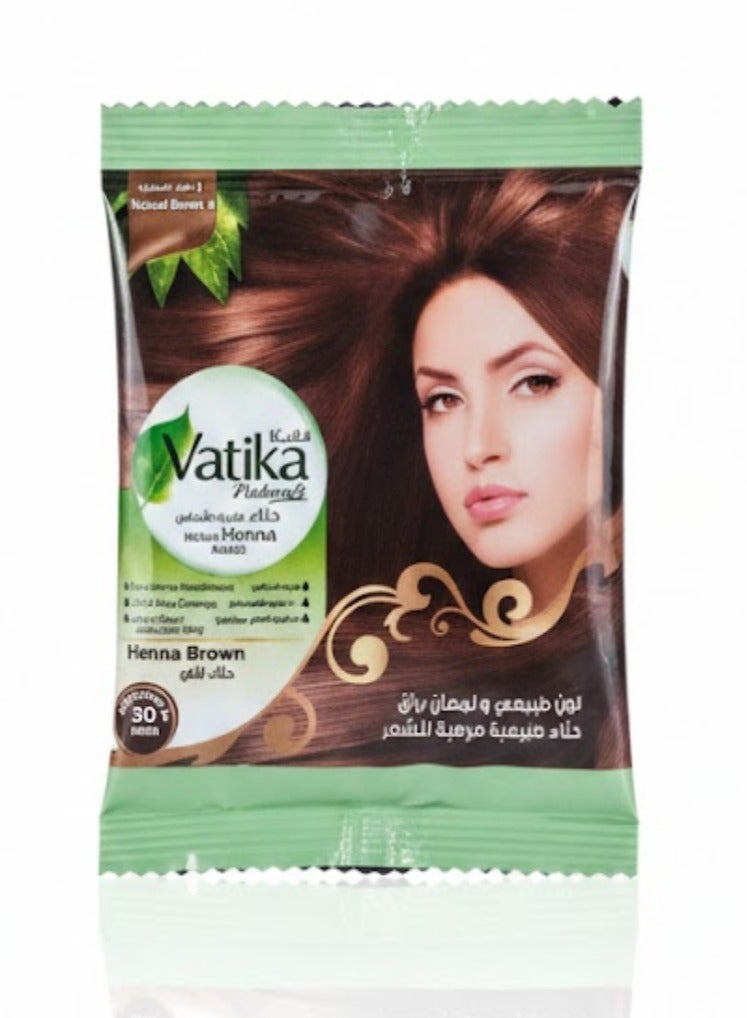 VATIKA Dabur Vatika Henna Hair Dye - 4 Natural Brown - Image 1