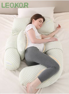 LEOKOR Maternity Pillows, Pregnancy Women U Shaped Full Body Pillow with Detachable and Adjustable Cover  - Image 1