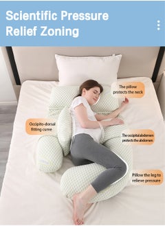 LEOKOR Maternity Pillows, Pregnancy Women U Shaped Full Body Pillow with Detachable and Adjustable Cover  - Image 2