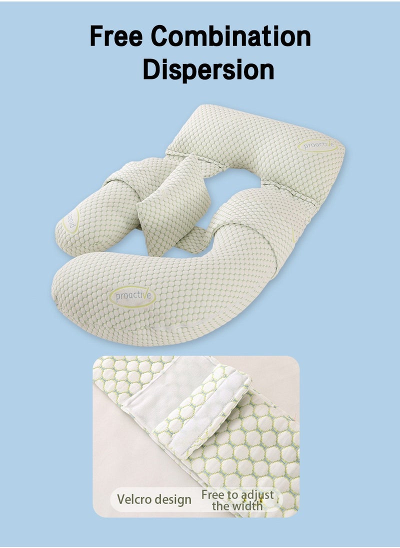 LEOKOR Maternity Pillows, Pregnancy Women U Shaped Full Body Pillow with Detachable and Adjustable Cover  - Image 4