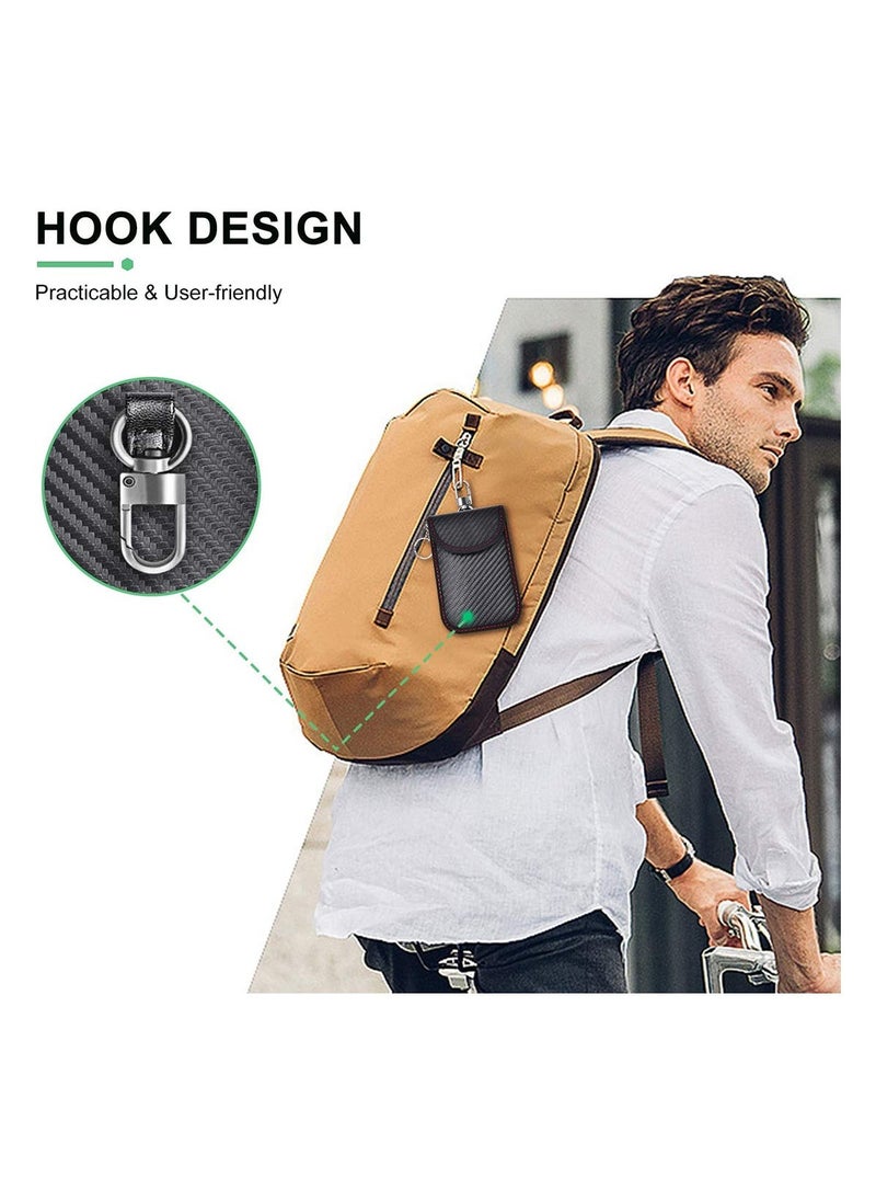 Generic - 2 Car Key Signal Blocker Pouch Faraday Bag for Car Keys Key Pouch Keyless Signal Blocking Key Case Anti Theft Remote Entry Smart Fobs Protection 2 Pack Cage Protector Car Signal Blocking - Image 1