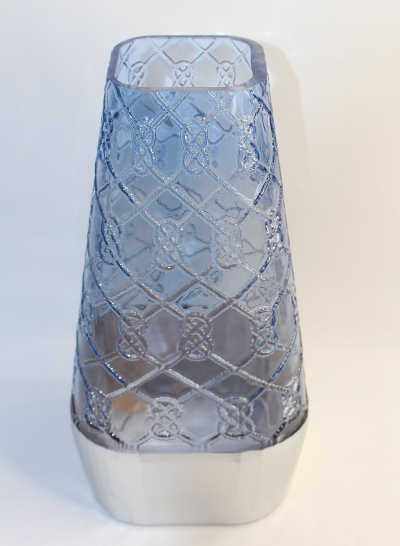Blue Vase with Design- F47  - Image 2