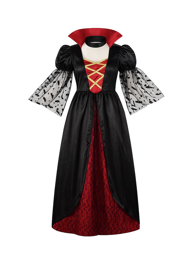 Elegant Vampiress Adult Halloween Costume with Dress & Choker – Standard Size - Image 1