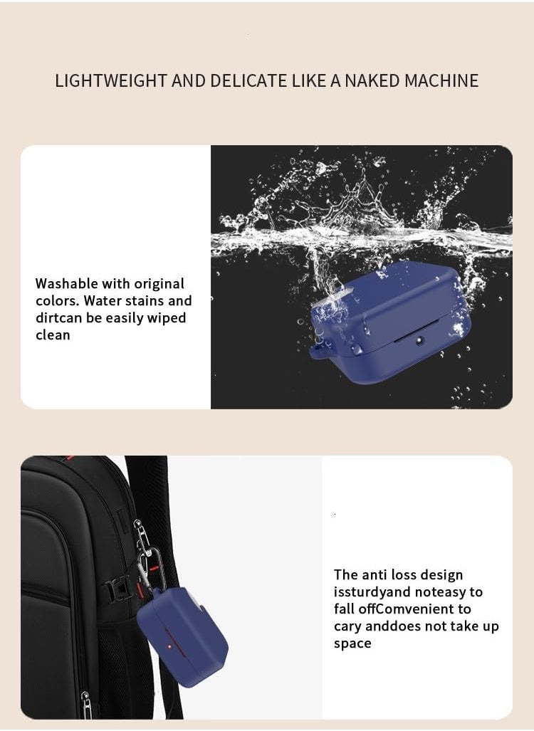 Case Compatible with CMF By Nothing Buds Pro 2 2024, Protective Case with Hook, Portable Hard Case, Shockproof Protection -blue