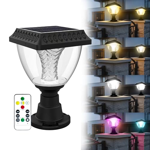 Homehop Solar Light Outdoor Home Waterproof Decorative Automatic Wireless LED Gate Lamps for Pillar, Boundary, Compound, Wall (ABS+PC, Multicolour) - Image 1